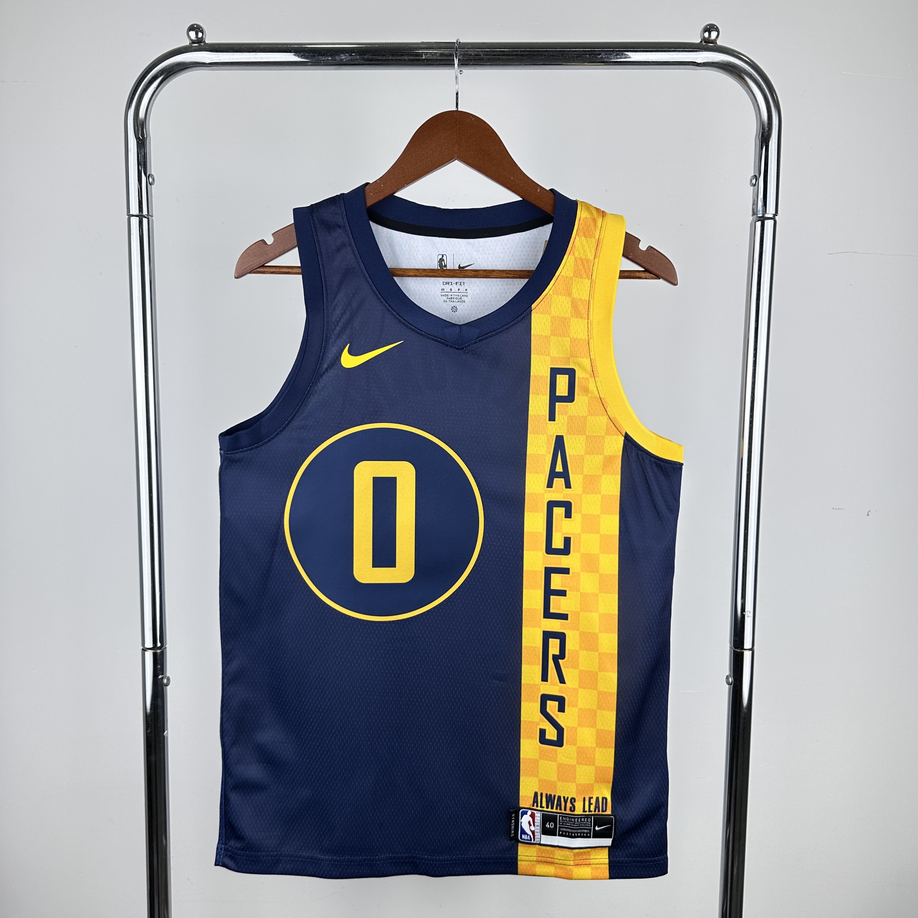 Men Indiana Pacers #0 Haliburton Blue City Edition Nike 2024 NBA Jersey